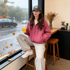 批发冲锋衣外套女短款2025新款韩版连帽<b class='q'>时尚</b>宽松小个子冲锋裤两件套