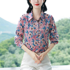 批发实拍真丝衬衫女<b class='q'>桑蚕丝</b>时尚百搭长袖气质翻领衬衣2026春秋女士新款