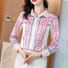 批发实拍真丝衬衫女桑蚕丝时尚百搭<b class='q'>长袖</b>气质翻领衬衣2026春秋女士新款