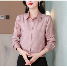 批发实拍春秋新款时尚重磅真丝<b class='q'>衬衫</b>女设计感桑蚕丝上衣<b class='q'>长袖</b>工作服妈妈