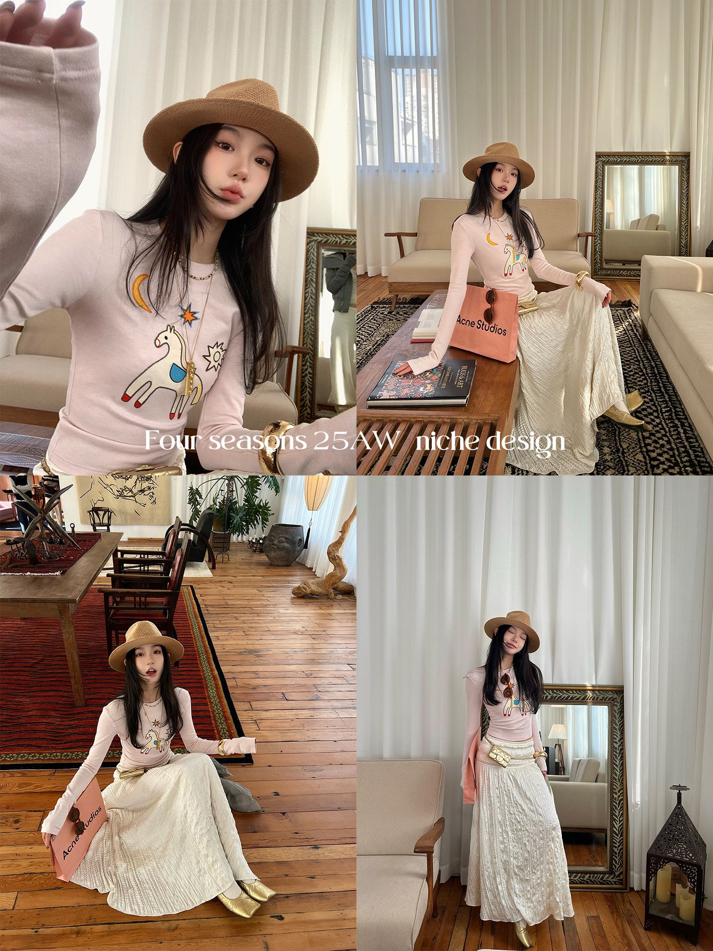 봄 여름 새로운 사람들 면 한 부서 자수 긴팔 기본 셔츠 티셔츠 여성 새로운 몸매 가꾸기 슬림해 보이는 고급 센스 맨위