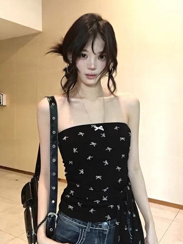 210 그램 40 좋은 면 1 1 아메리칸 핫걸 튜브탑 조끼 여성 여름 나비 전체 인쇄 된 의류