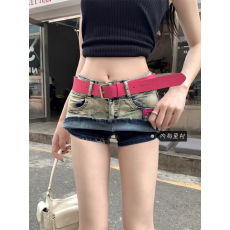 批发2026夏季新款时尚辣妹美式牛仔短裙低腰百搭A字水洗做旧包臀<b class='q'>裙裤</b>