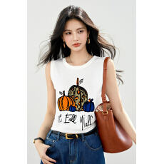 ◆◆卡通涂鸦印花针织工字背心女夏季2026无袖T恤衫上衣