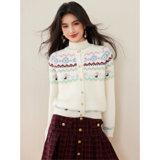 批发实拍◆2026春款费尔岛<b class='q'>外套女</b>秋冬季复古软糯加厚内搭<b class='q'>短</b>款针织开衫