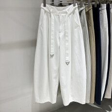 批发韩系高腰休闲阔腿弯刀<b class='q'>裤</b>女2026春季新款<b class='q'>宽松</b>显瘦百搭直筒气球<b class='q'>裤</b>潮