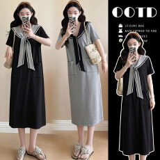 批发孕妇装孕妇装时尚<b class='q'>短袖</b>针织<b class='q'>连衣裙</b>