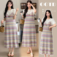 孕妇装孕妇装时尚宽松短袖针织连衣裙