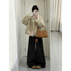 批发<b class='q'>秋</b>冬装一整套搭配大码胖mm小香风气质减龄毛呢外套阔腿裤两件套女