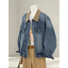 批发港风复古设计感<b class='q'>牛仔</b>外套女2026秋季新款小个子慵懒风短款休闲夹克