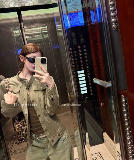 토마토 남자 나폴레옹 손 사 마 오래된 워싱 스탠드 칼라 비스듬한 가방 삽입 긍정적 인 어깨 데님 자켓 짧은 여성 코트