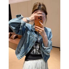 批发韩式复古蓝色牛仔外套女2026春季新款高级感时尚<b class='q'>百搭</b>短款夹克上衣
