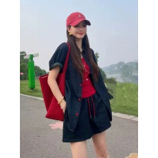 批发时尚复古<b class='q'>牛仔</b>衬衫短裤套装女2026夏季新款小个子休闲二件套