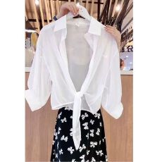 批发<b class='q'>小</b><b class='q'>披肩</b>女2025年夏季新款防晒衣开衫雪纺衫上衣外搭吊带罩衫薄款