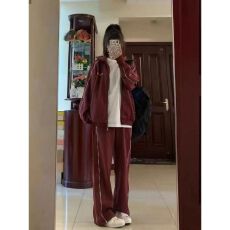 批发运动套装女秋季学院风学生<b class='q'>韩版</b>宽松休闲卫衣卫裤休闲两件套跑步服