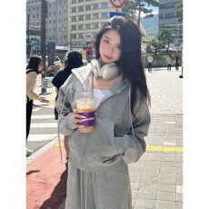 批发韩系ins高级感烫钻卫衣运动服套装女<b class='q'>春</b>秋款学生炸街休闲两件套