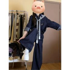 批发牛仔套装女<b class='q'>春</b>秋季时尚新款早秋巨好看的两件套爆款高级感上衣裤子