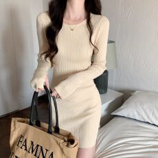 批发搭配大衣内搭毛衣裙紧身显瘦包臀裙女秋冬保暖短款打底针织<b class='q'>连衣裙</b>