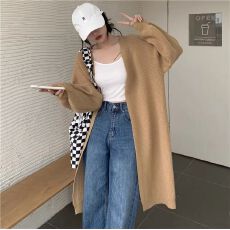 批发中长款毛衣<b class='q'>开衫</b>外套女2026年秋冬季宽松慵懒风休闲外穿<b class='q'>针织衫</b>上衣
