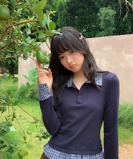 1 1 De 플러시 페이크 레이어드 POLO 칼라 맨위 여성 가을 겨울철 한 부서 레트로 체크무늬 패치워크 몸매 가꾸기 캐주얼 맨위