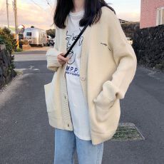 批发2025秋冬新款大码女装<b class='q'>胖</b><b class='q'>MM</b><b class='q'>毛衣</b>开衫外套中长款显瘦慵懒风针织上衣