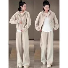 批发高级感时尚运动套装女春<b class='q'>秋</b>季显瘦宽松韩版学生连帽卫衣休闲两件套