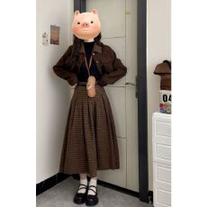 批发复古<b class='q'>运动</b>套装女早秋季高级感小香风短外套学院风<b class='q'>连衣裙</b>休闲两件套