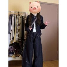 批发高级感运动套装女早<b class='q'>秋</b>穿搭一整套韩系牛仔外套阔腿裤休闲两件套潮