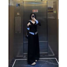 批发韩系拼接撞色假两件长袖t恤女春<b class='q'>秋</b>修身显瘦设计感气质百搭上衣潮