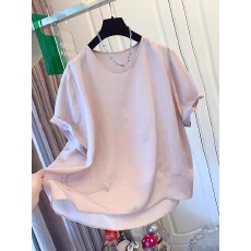 批发原版面料特<b class='q'>大码</b>240斤高级感穿搭欧货甜美短袖T恤<b class='q'>女</b>