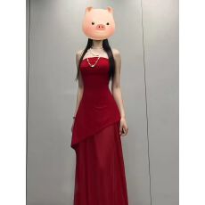 批发instunning<b class='q'>欧美</b>风气质高级御姐长裙宴会<b class='q'>礼服</b>抹胸网纱拼接摆连衣裙