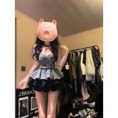 批发套装女2026夏季新款纯欲风辣妹收腰显瘦气质抹胸上衣蓬蓬<b class='q'>半身裙</b>潮