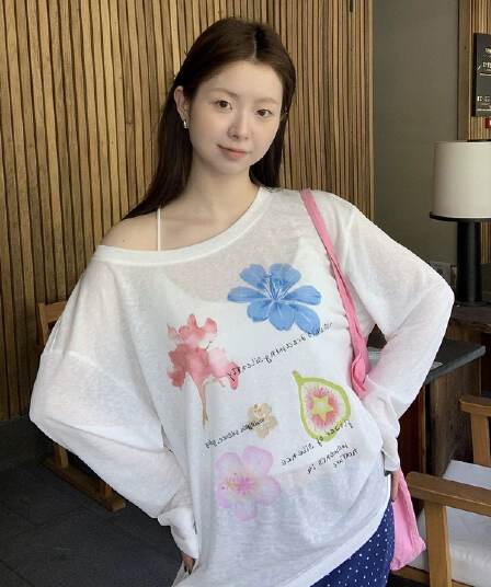 부티크 대나무 마디 리브 워터 마크 긴팔 블라우스 여성 여름 느긋한 차가운 센스 통기성 자외선 차단 망사