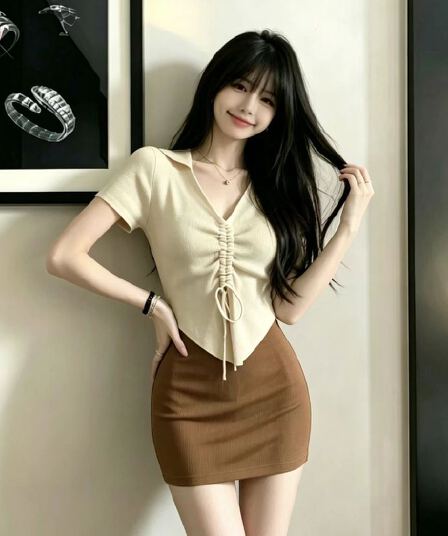 순수한 욕망 핫걸 POLO 칼라 여성 드레스 2026 년 여름 프랑스식 디자인 센스 작은 대중 몸매 가꾸기 슬림해 보이는 타이트 스커트