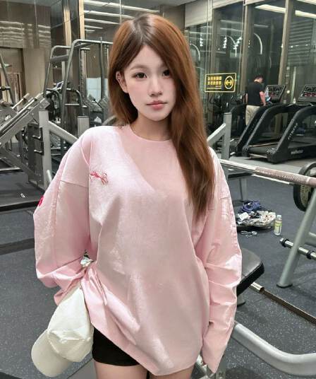 순면 220 그램 긴팔 티셔츠 여성