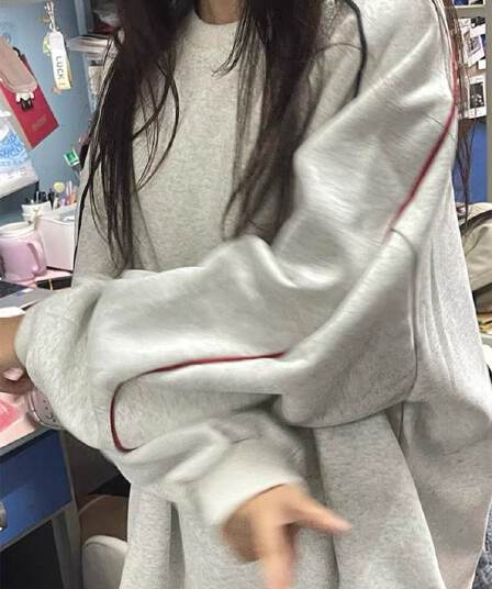 얇은 스타일 털이 있는 순수한 Mianhua 면 복합 후드티 여성