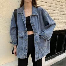 批发牛仔外套女春秋季新款韩版宽松BF学生风网红抖音同款<b class='q'>百搭</b>上衣服潮