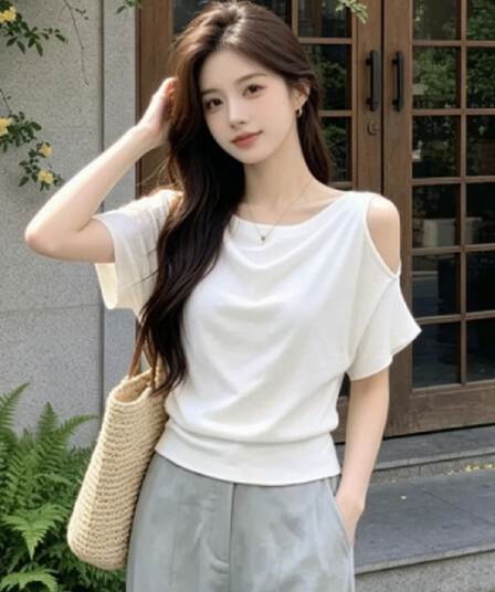 260 그램 모달 출퇴근 착용 가져 가라. 고유 한 슈퍼 잘 생긴 ~ 중 여성 여름 반팔 맨위 디자인 센스 작은 대중 패션 티셔츠