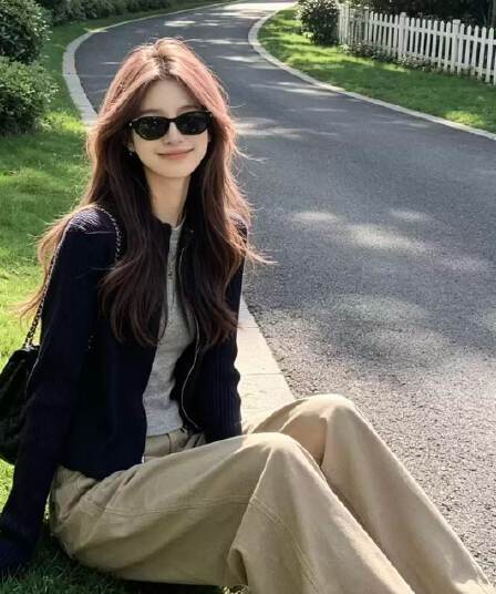 2026 새로운 해군 지퍼 니트 오픈 가디건 여성 코트 가을 겨울 스웨터 몸매 가꾸기 이른 가을 chic 한 첨부 된 의류