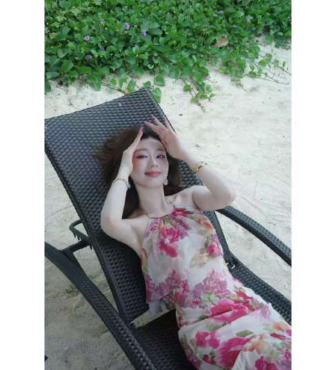 프랑스식 휴가 인어 꼬리 드레스 옷 여성 여름 행침 목 오프숄더 민소매 허리 수축 롱 코트 치마