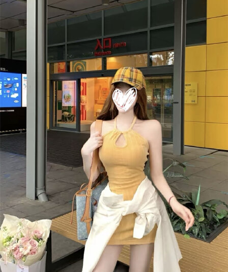 루이 茜 웨이 Sher S 섬 사랑 여름 ins 바람 오리지널 디자인 드레스