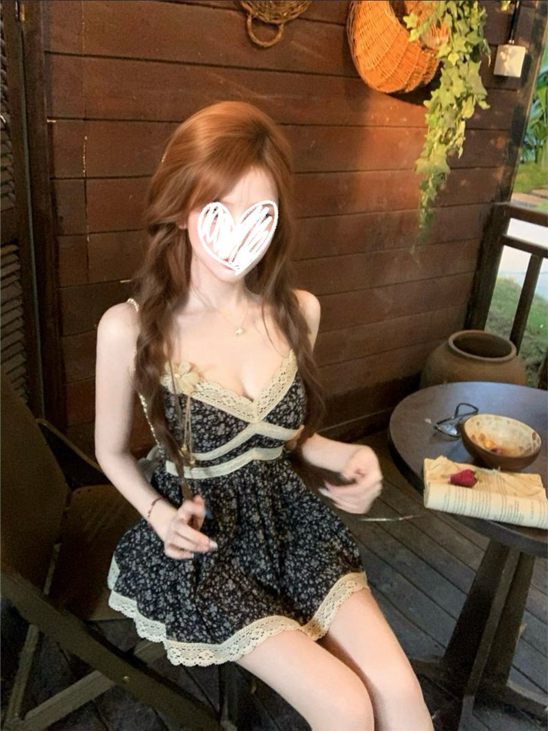 루이 茜 웨이 Sher S 남쪽 법 황혼 레트로 순수한 욕망 바람 프랑스식 작은 대중 디자인 드레스