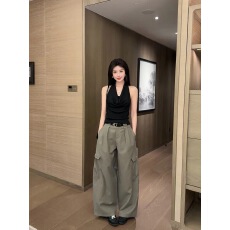 批发纯欲风辣妹荡领挂脖无袖针织<b class='q'>背心</b>夏季高级感修身外搭露背上衣女潮