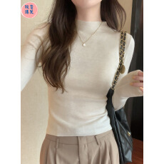 批发秋冬2025新款别致修身打底衫女半高领毛衣高级感<b class='q'>气质</b>内搭针织上衣