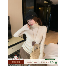 批发苏三三 高领打底衫女秋冬女款2025新款堆堆领<b class='q'>毛衣</b>薄款内搭上衣