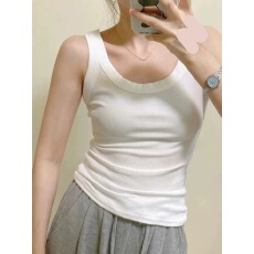 批发夏季美式红色工字吊带<b class='q'>背心女</b><b class='q'>运动</b>无袖内搭打底设计感修身外穿上衣