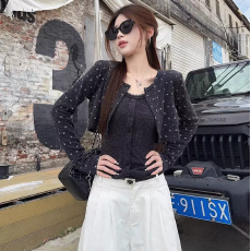 批发韩系碎花短款针织开衫<b class='q'>外套</b>女2026秋季<b class='q'>修身</b>显瘦背心上衣两件套装女