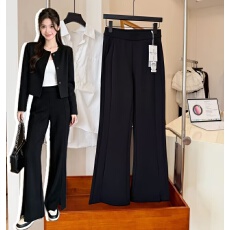 批发万向弹开叉微喇裤子女2026秋季新款高腰垂感拖地裤黑色休闲<b class='q'>西装</b>裤