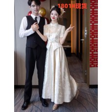 批发<b class='q'>敬酒</b><b class='q'>服</b><b class='q'>新娘</b>香槟色新中式轻奢高端<b class='q'>新娘</b>结婚订婚礼<b class='q'>服</b>裙女出阁宴夏