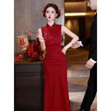 批发新中式<b class='q'>旗袍</b>敬酒服<b class='q'>新娘</b>2026新款红色订婚礼服裙高级感结婚晨袍高端